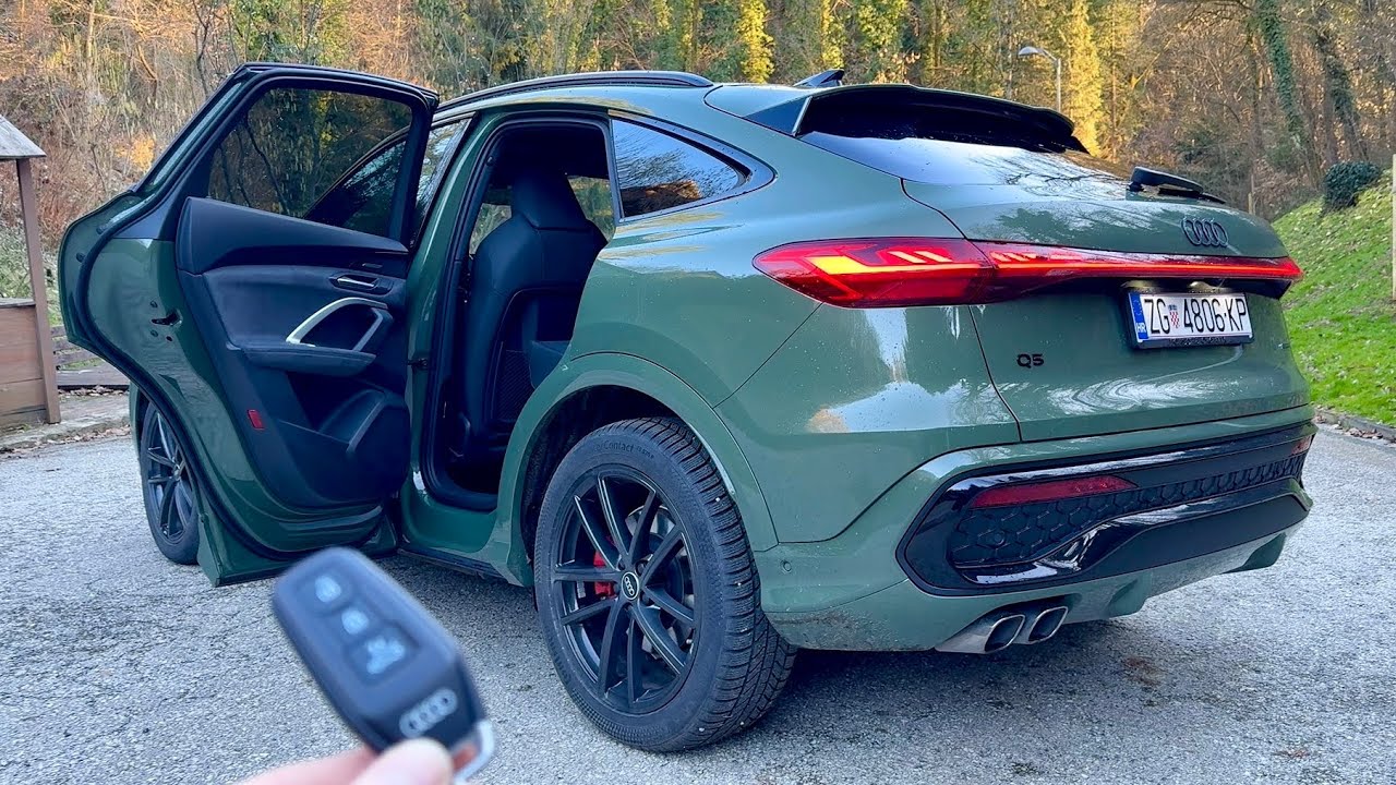 New AUDI Q5 SPORTBACK 2026 - PRACTICALITY TEST, trunk space, AIR SUSPENSION lowering the rear