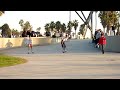 Natalia rollerblading and Diego 