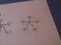 Lewis structures: expanded octet, PCl5