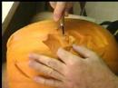 Carving Princess Diana into a pumpkin