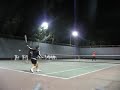 Me playing tennis.