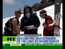 Russian pro-riders conquer Europe's biggest mountain