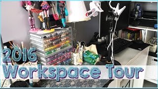 New up video! My work space tour 2016! and how I record art videos