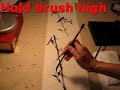 Paint with pure wolf hair brush