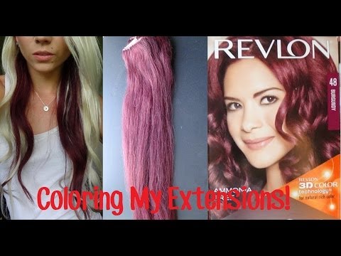 how to dye extensions burgundy
