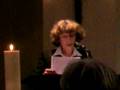 Noele Cuvillier reads letter from Laure at Renee's Service