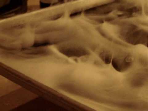 Dry ice chips w/interesting flow ...