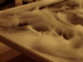 Dry ice chips w/interesting flow patterns