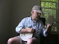 old time banjo, clawhammer style.  vega little wonder pot from the 1920s with a fancy neck made in 1972 by mike allison.  tuning is gdgbd capo on 2nd (aeac#e).