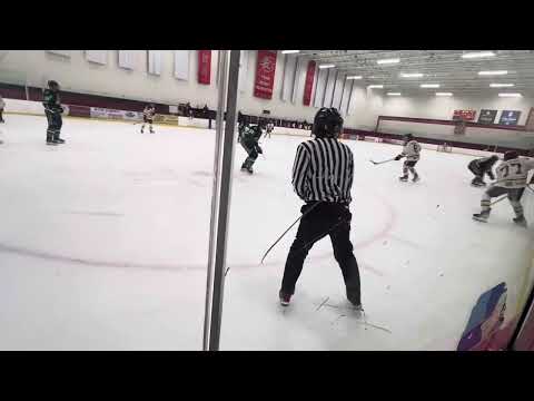 Matteo Andrew Pilot Mound Buffaloes U18Prep showing off his vision and play making with a back door pass, While controlling a bouncing puck and getting tripped.