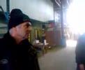 DAVE HACKNEY talking to a coworker