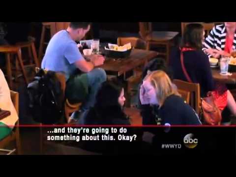 Mexican - A Hispanic mother and daughter are trying to enjoy their meal when suddenly white customers insult them for their race. What would you do?