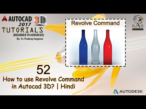 use Revolve command in Autocad 3D