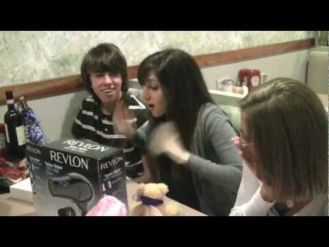 gift reaction funny - Today, we went to a diner after her graduation and thought it was a good time to give her the gift from our family in Italy. Her gift started as a hair dryer...