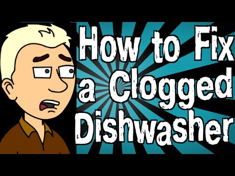 how to on clog a dishwasher