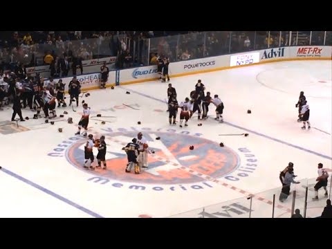 Cops vs Firefighters In EPIC Hockey Fight