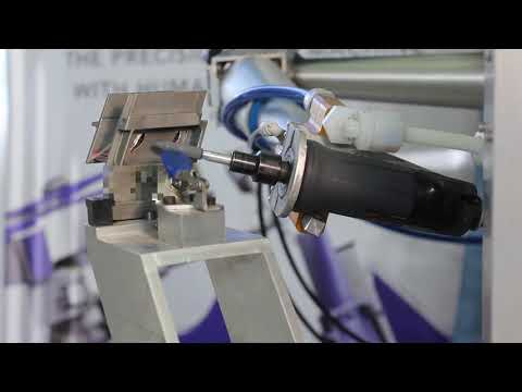 Core exit finishing using a bur and abrasive stone Core exit finishing using a bur and abrasive stone