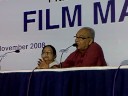 Nayaker songe kichukkhon: Soumitra Chattopadhyay at Rabindra Sadan Prangan. Talking about make-up in Bengali Cinema and his own movie Ekti Jiban.