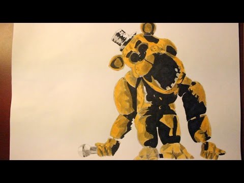 how to draw golden freddy