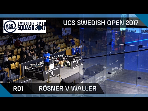 Squash: Rösner v Waller - UCS Swedish Open 2017 Rd1 Highlights