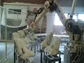 Click here to watch this video Motoman UP130 fibreglass grinding robot