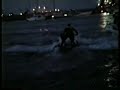 4 Jetski's in Peterhead bay at night