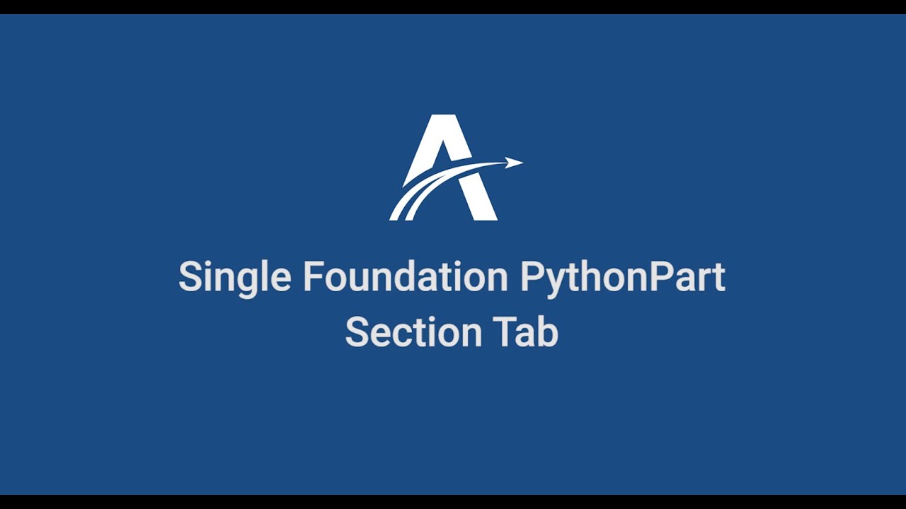 08. Section | Single Foundation PythonParts in ALLPLAN