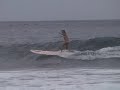 Mary Osborne longboarding the Maldives