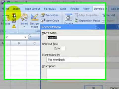 how to create macros in excel