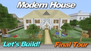 Minecraft Xbox 360: Modern House Let's Build Final Tour!