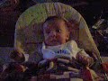 Drake Erik Michael in his bouncy chair