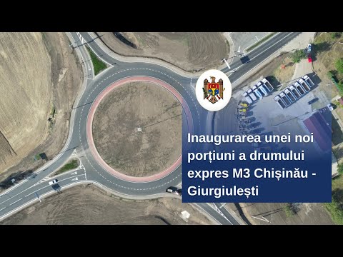 Președinta Maia Sandu a participat la inaugurarea unei noi porțiuni a drumului expres M3 Chișinău - Giurgiulești