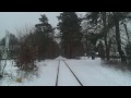 Führerstandssicht Strausberg Linie 89 im Schnee!