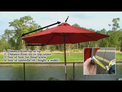 how to recover a garden umbrella