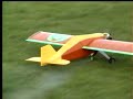 Old model airplane action clips