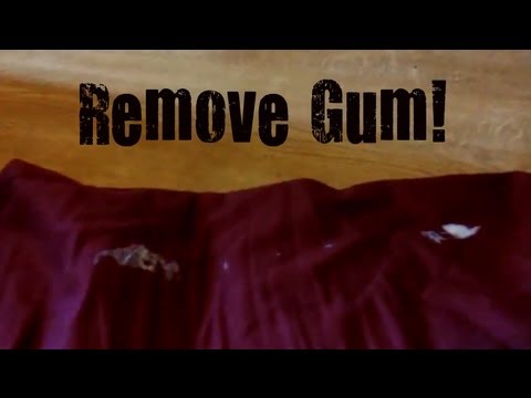 how to remove chewing gum from clothes