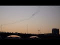 Bats Departing from Congress Bridge in Austin, Texas