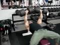 150 lb dumbbells x 9 reps