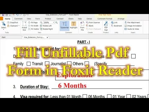 how to Fill unfillable Pdf form in foxit reader