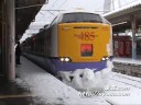 【特急 白鳥】3号 485系3000番台 函館行 青森駅入線~発車(冬の雪の降りしきるVersion)