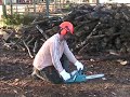 Starting The Chainsaw