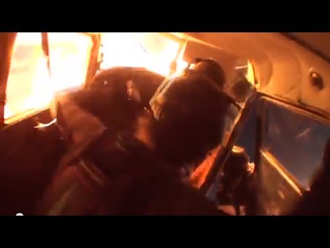 Airplane accident people jump out of burning plane! Horror in mid-air collision!