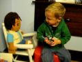 Elliott Feeds Diego Pretend Eggs