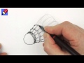 How to draw a shuttlecock real easy
