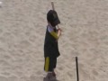 Zach Hitting at the Beach