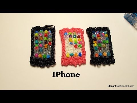 How to make iphone/ipad/Smart phone Charm on Rainbow Loom- only 1 loom