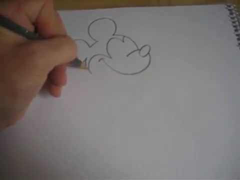 how to draw mickey mouse