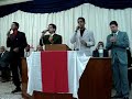 Quarteto &Eacute;drei cantando o hino Vou Morar em Uberl&acirc;ndia MG.
