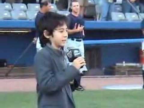 12yo Julian Sage Miyata sings The US National Anthem