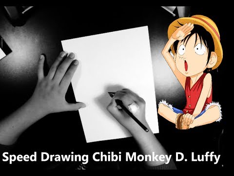 how to draw monkey d'luffy chibi